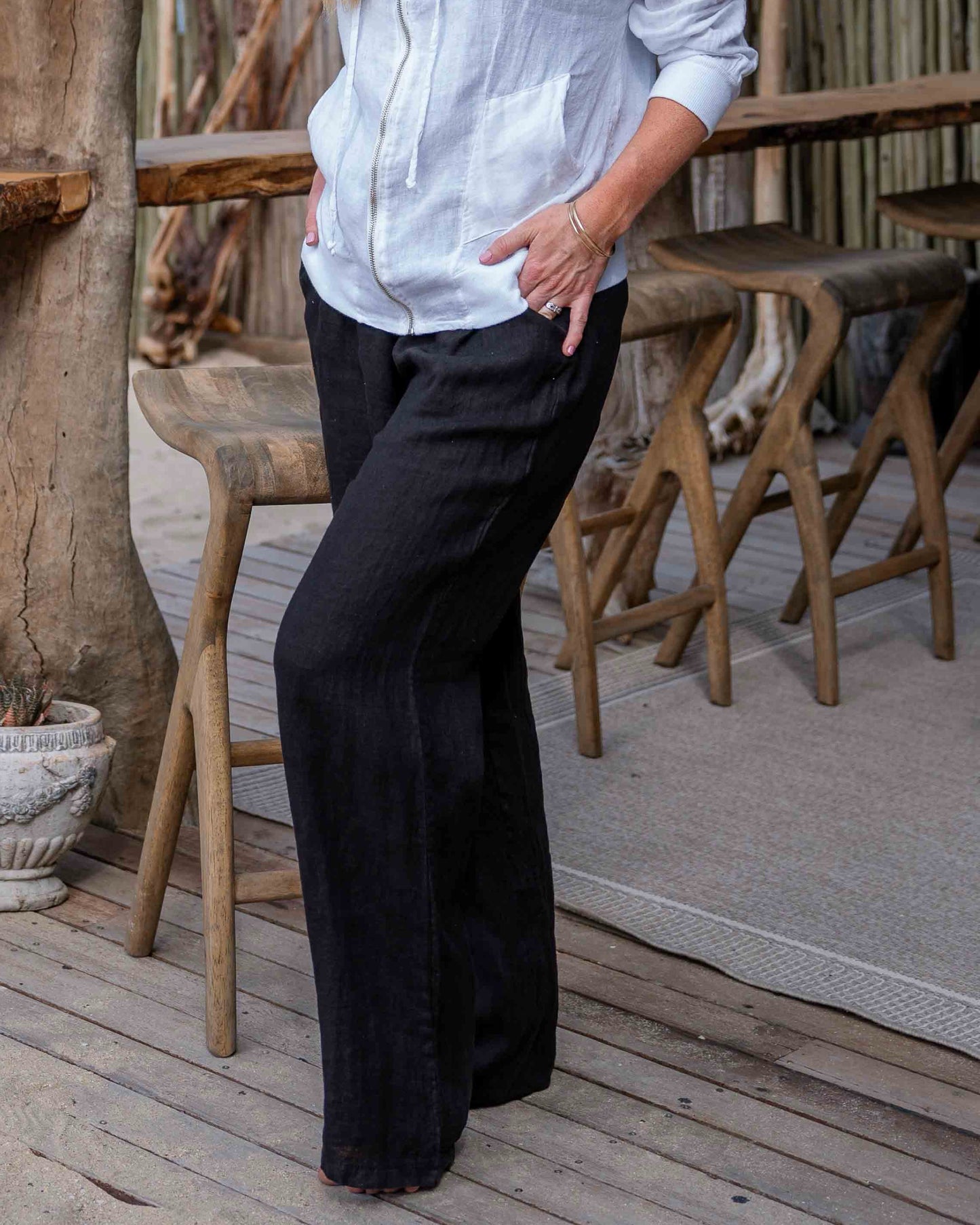 Effortless Linen Pants | Black