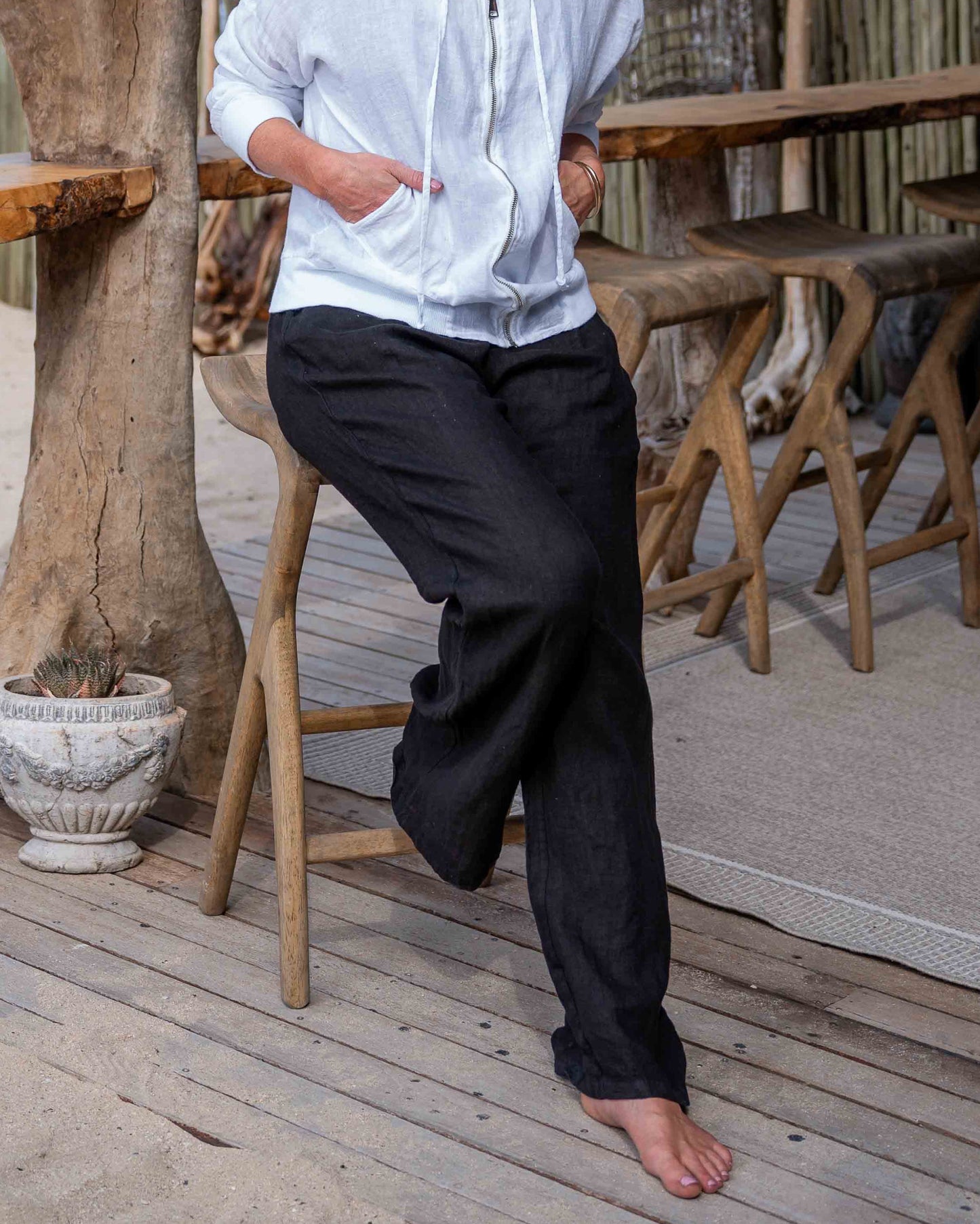 Effortless Linen Pants | Black