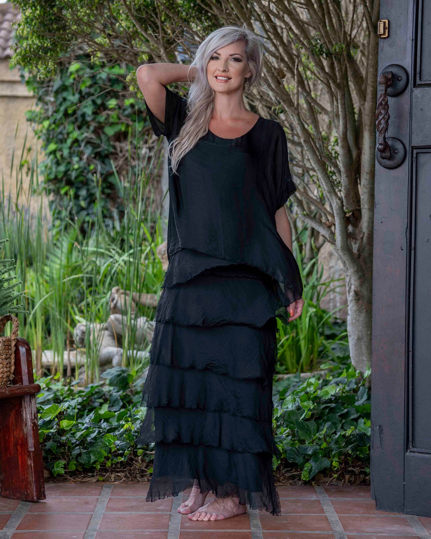 My Forever Fringe Maxi Dress | Black